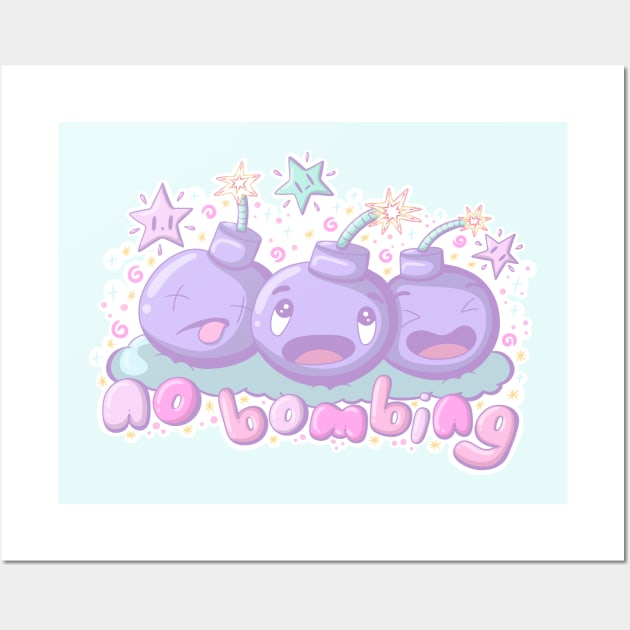 no bombing in kawaii style Wall Art by studiomogwai